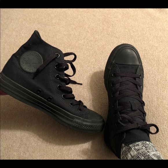 ‼️SOLD‼️Black High Top Converse - Picture 3 of 4